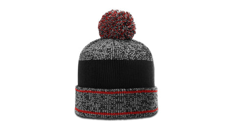 Richardson 148 Heathered Beanie with Cuff & Pom - Blank