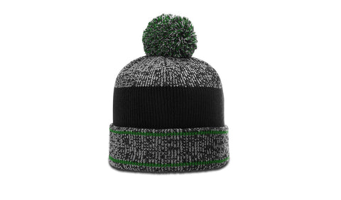Richardson 148 Heathered Beanie with Cuff & Pom - Blank