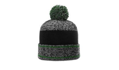 Richardson 148 Heathered Beanie with Cuff & Pom - Blank