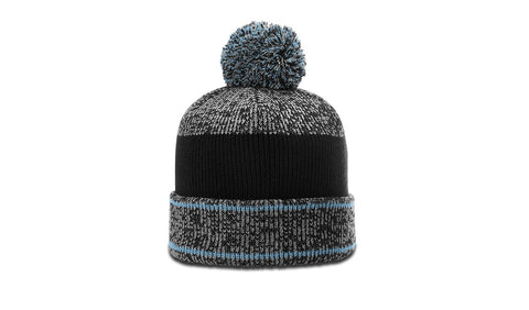 Richardson 148 Heathered Beanie with Cuff & Pom - Blank