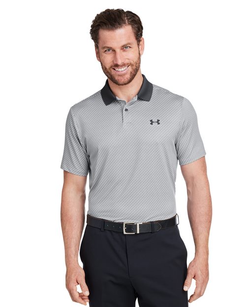 Under Armour 1377377 Men's 3.0 Printed Performance Polo - Star Hats & Embroidery