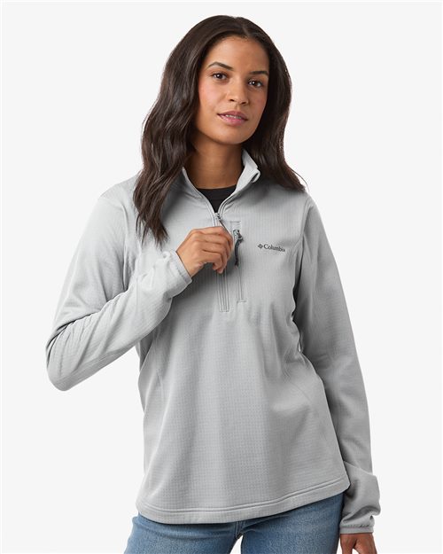 Columbia 213624 Women's Essential Hike™ Grid Fleece Half-Zip Pullover - Star Hats & Embroidery
