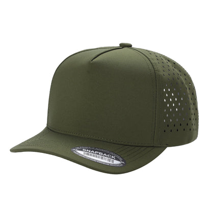 Custom Embroidered Unbranded 5 Panel Perforated Laser Mesh Hat Waterproof Cap