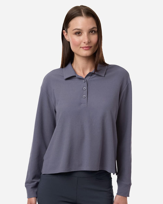 Adidas A1008 Women's Beyond Long Sleeve Loose Polo