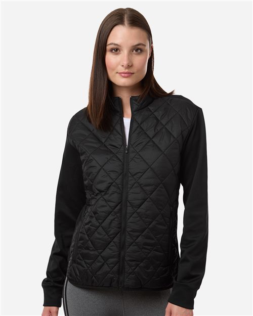 Adidas A1009 Women's Ultimate Quilted Full-Zip Jacket - Star Hats & Embroidery