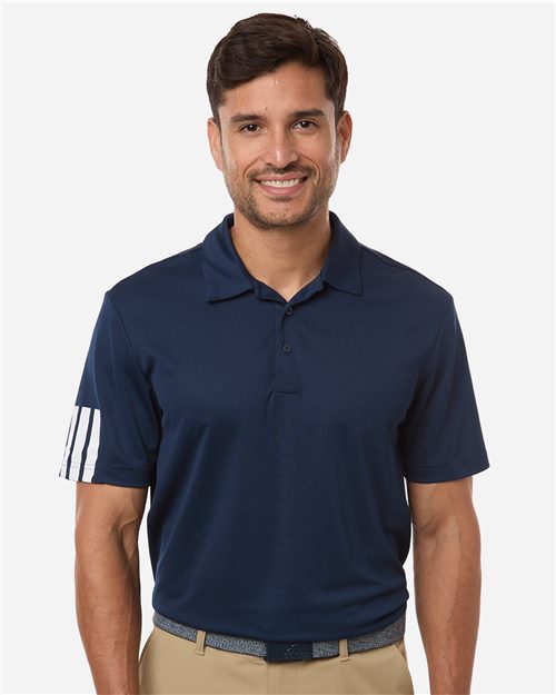 Adidas A719 Men's Performance 3-Stripes Climacool Polo