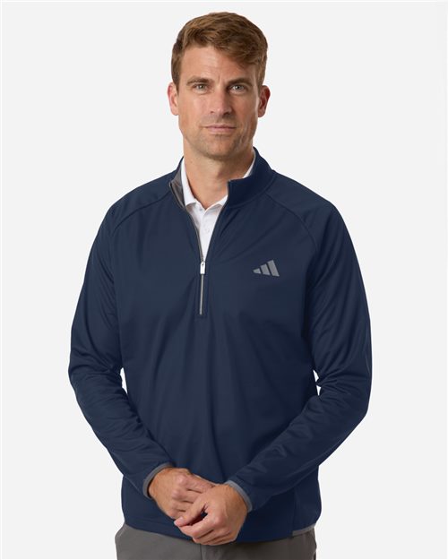 Adidas A2027 Men's Ultimate365 Wind Quarter-Zip Pullover - Star Hats & Embroidery