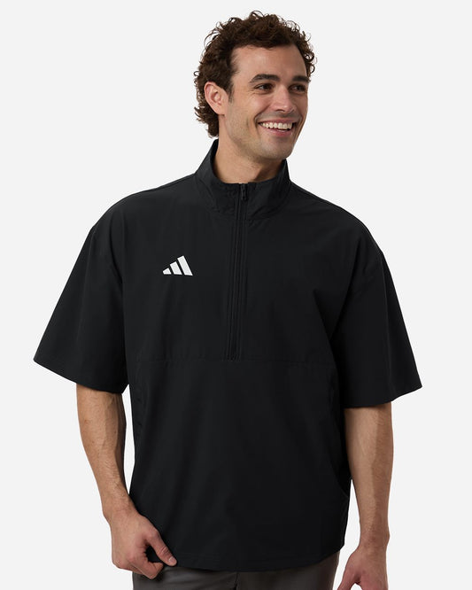 Adidas AT505 Men's Short Sleeve Quarter-Zip Pullover