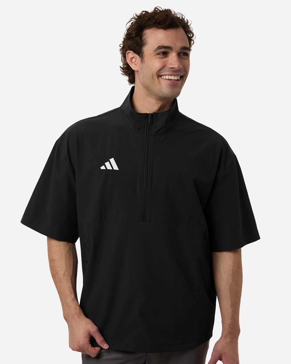 Adidas AT505 Men's Short Sleeve Quarter-Zip Pullover