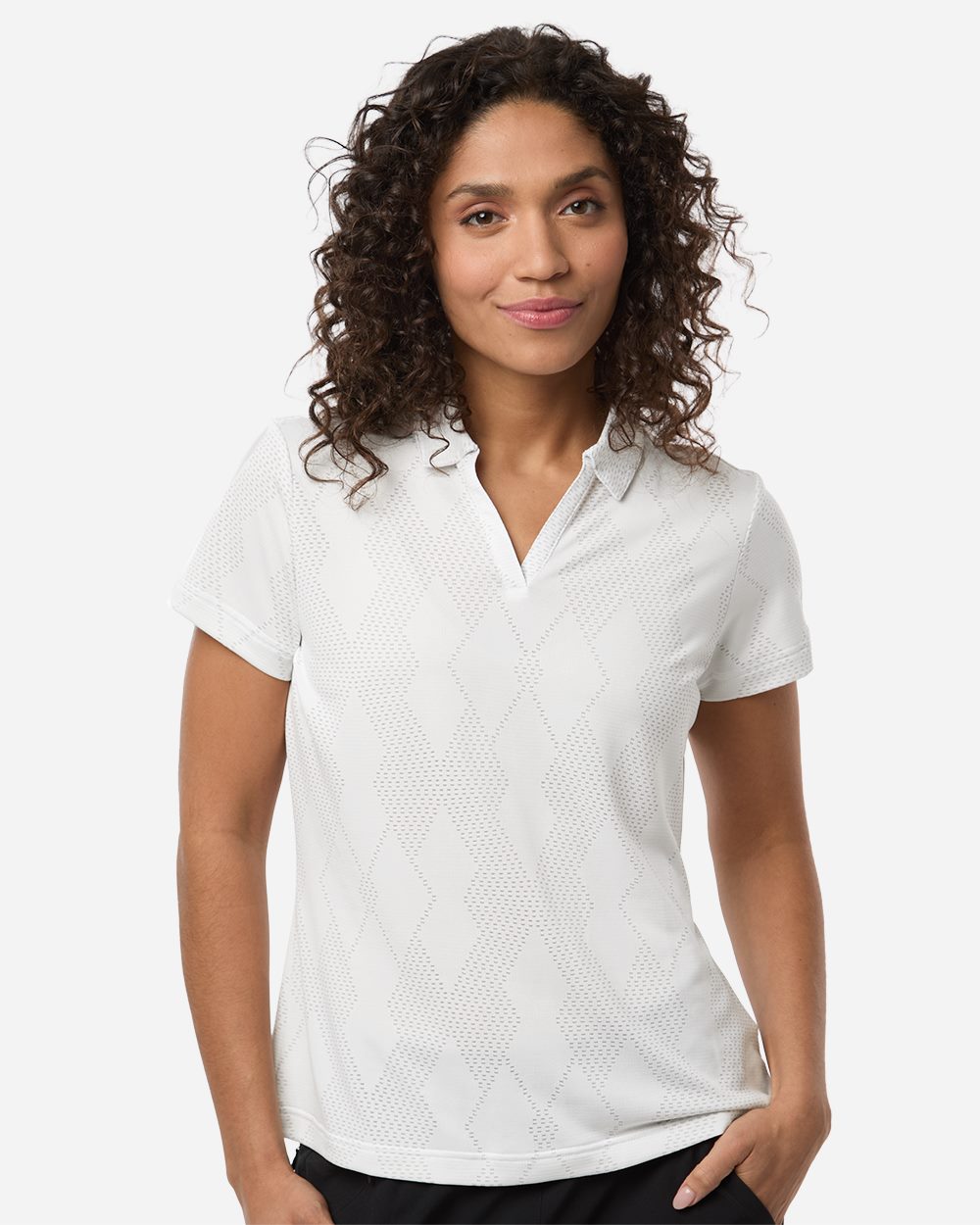 Adidas A727 Women's Textured Jacquard Polo