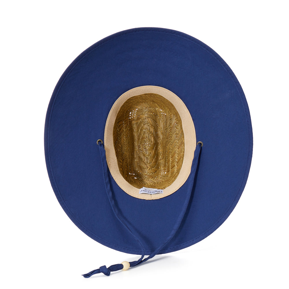 Empire Cove Straw Lifeguard Sun Hats with Cotton Underbrim Coastal Edition
