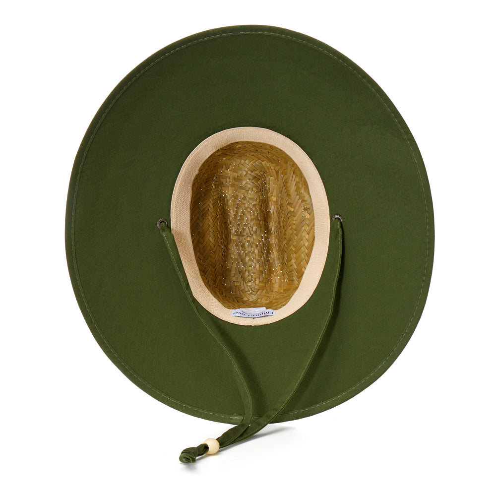 Empire Cove Straw Lifeguard Sun Hats with Cotton Underbrim Coastal Edition