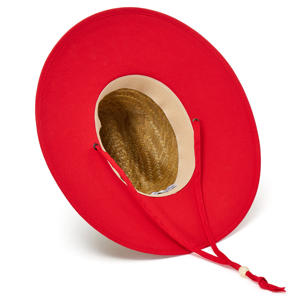 Empire Cove Straw Lifeguard Sun Hats with Cotton Underbrim Coastal Edition