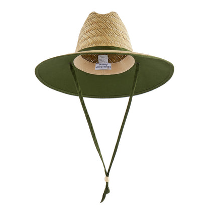 Empire Cove Straw Lifeguard Sun Hats with Cotton Underbrim Coastal Edition