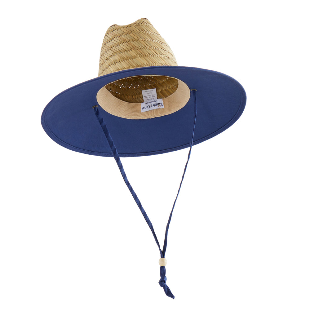 Empire Cove Straw Lifeguard Sun Hats with Cotton Underbrim Coastal Edition