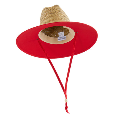 Empire Cove Straw Lifeguard Sun Hats with Cotton Underbrim Coastal Edition