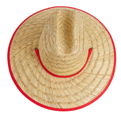 Empire Cove Straw Lifeguard Sun Hats with Cotton Underbrim Coastal Edition