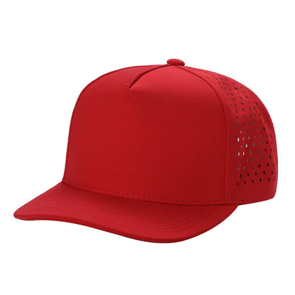 Custom Embroidered Unbranded 5 Panel Perforated Laser Mesh Hat Waterproof Cap