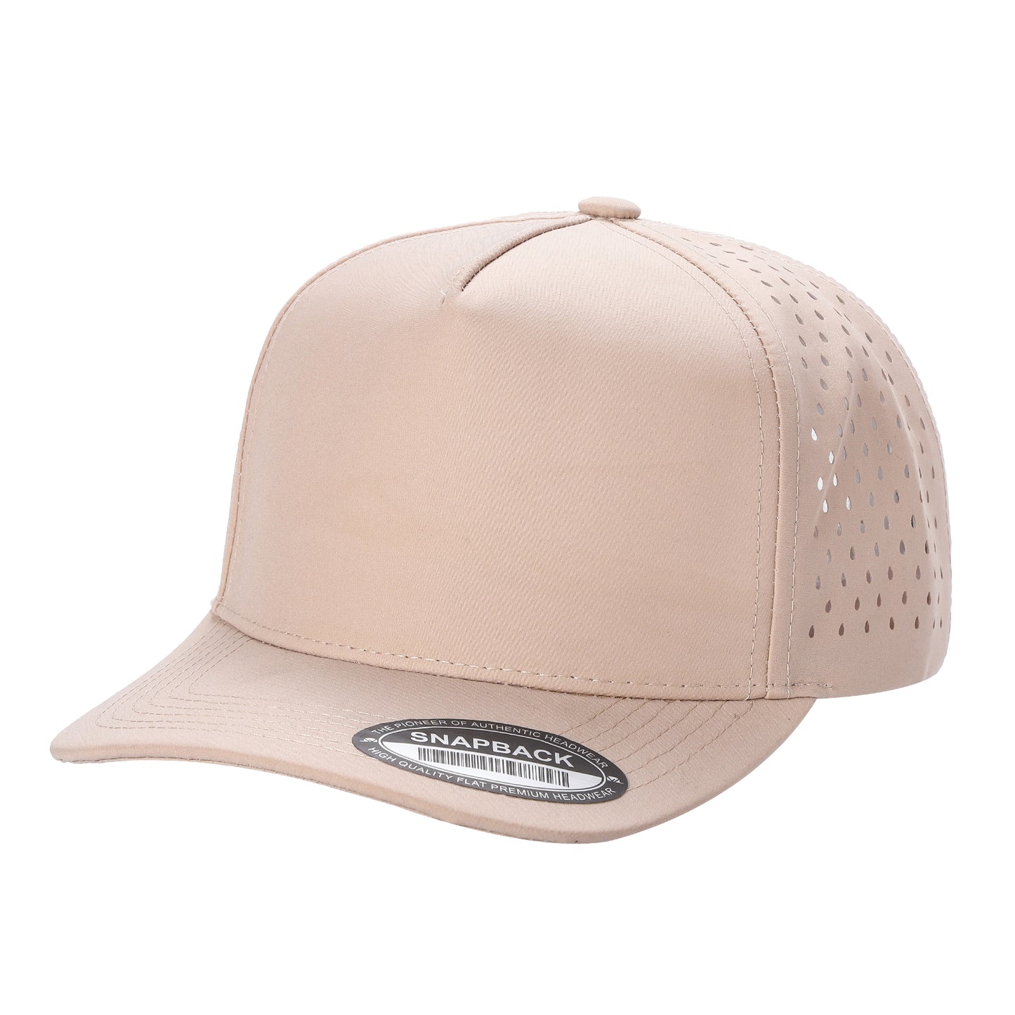 Custom Embroidered Unbranded 5 Panel Perforated Laser Mesh Hat Waterproof Cap