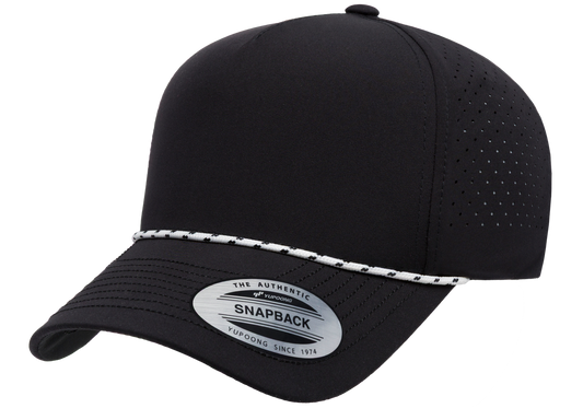 YP Classics 5389BD 5-Panel Snapback Cap with Perforations and Braided Rope - Star Hats & Embroidery