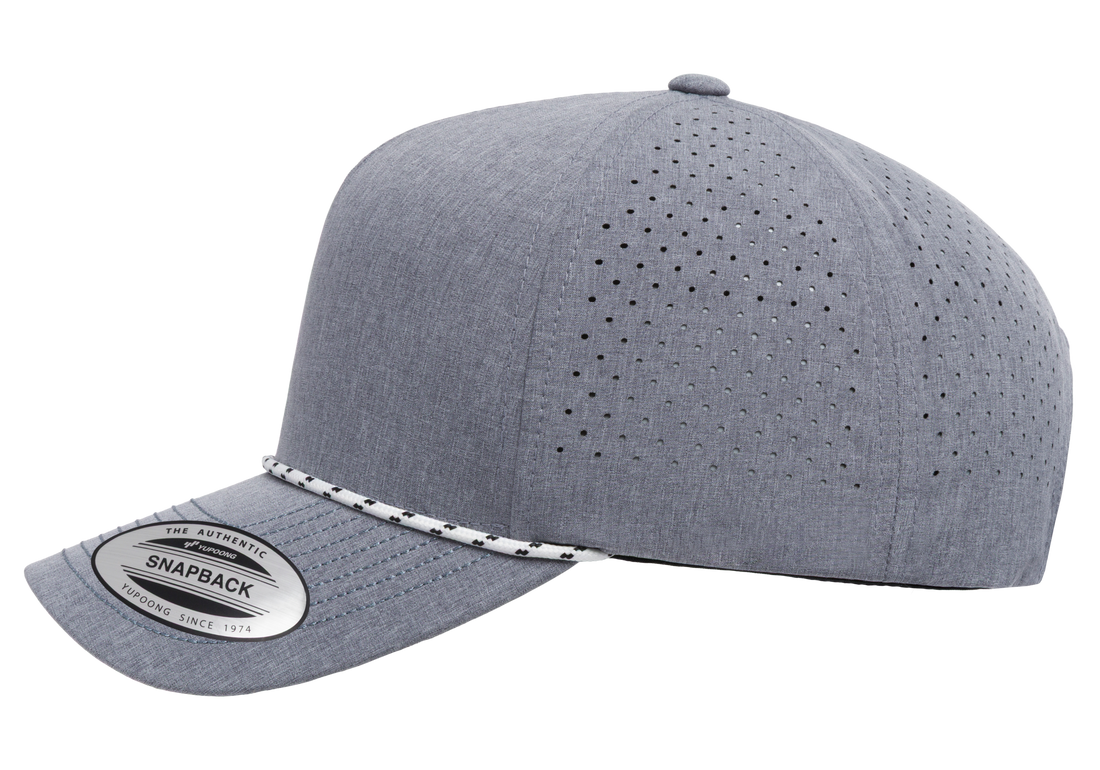 YP Classics 5389BD 5-Panel Snapback Cap with Perforations and Braided Rope