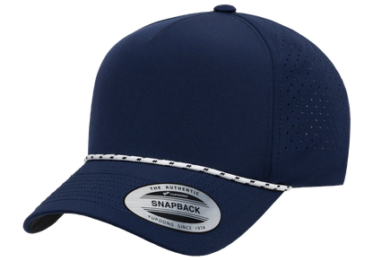 YP Classics 5389BD 5-Panel Snapback Cap with Perforations and Braided Rope