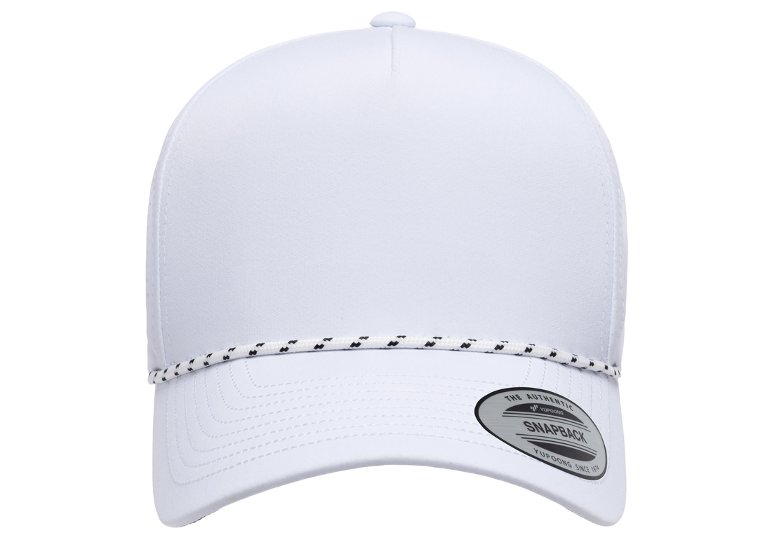 YP Classics 5389BD 5-Panel Snapback Cap with Perforations and Braided Rope