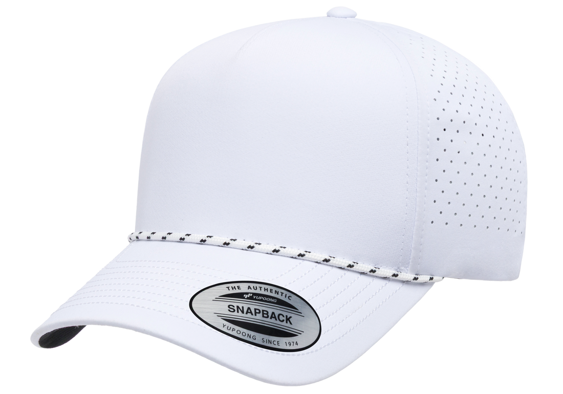 YP Classics 5389BD 5-Panel Snapback Cap with Perforations and Braided Rope