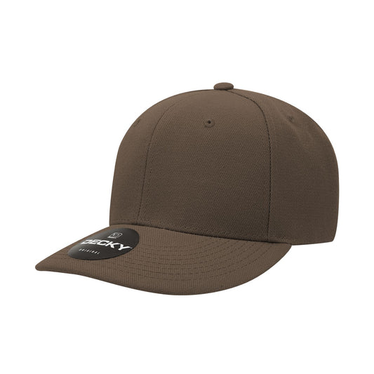 Decky 207 Deluxe Mid Pro Baseball Hat, 6 Panel Structured Cap - Blank