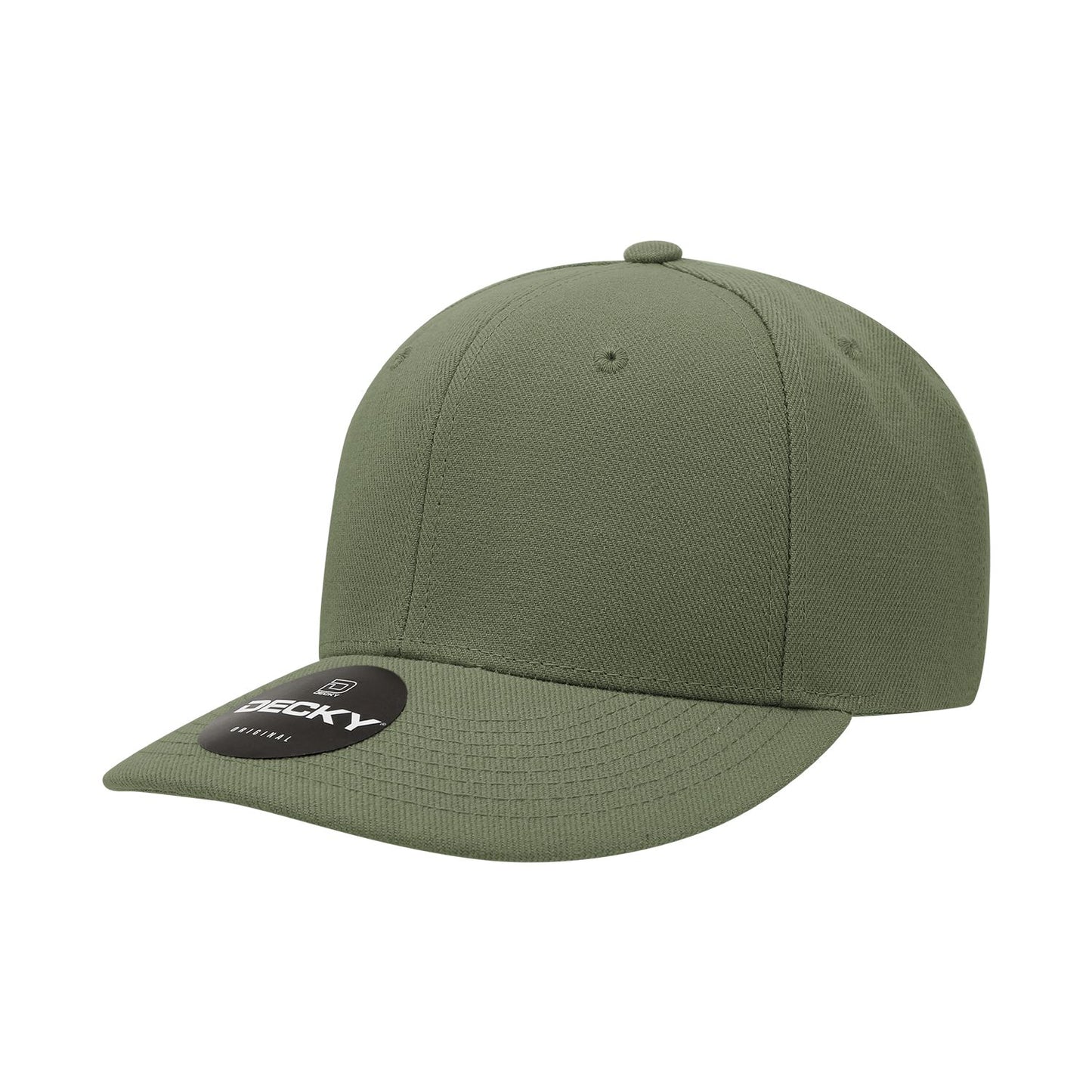 Decky 207 Deluxe Mid Pro Baseball Hat, 6 Panel Structured Cap - Blank
