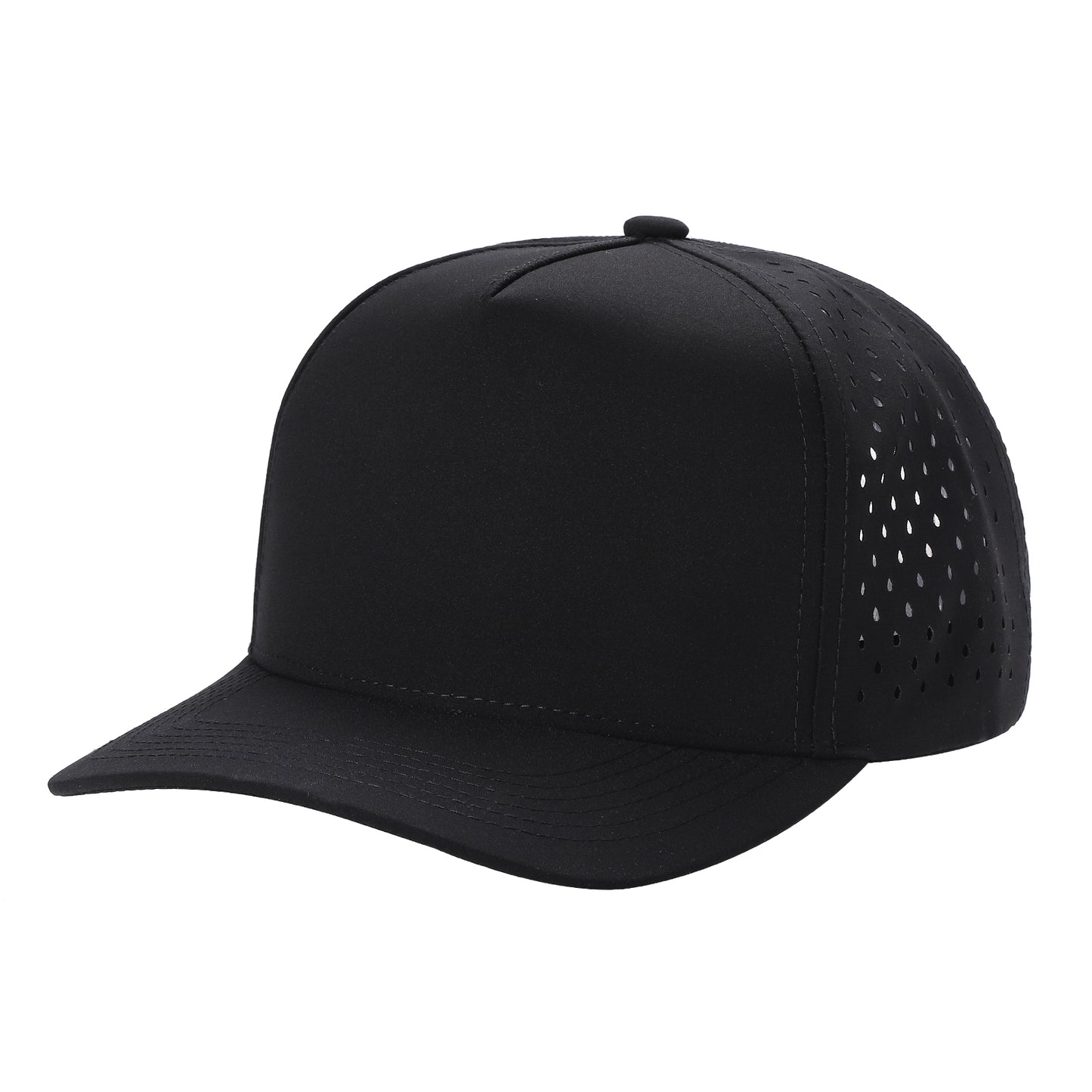 Custom Embroidered Unbranded 5 Panel Perforated Laser Mesh Hat Waterproof Cap