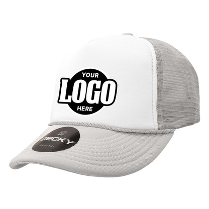 Custom Embroidered Decky 210 - Foam Trucker Hat, Two Tone Mesh Back Cap