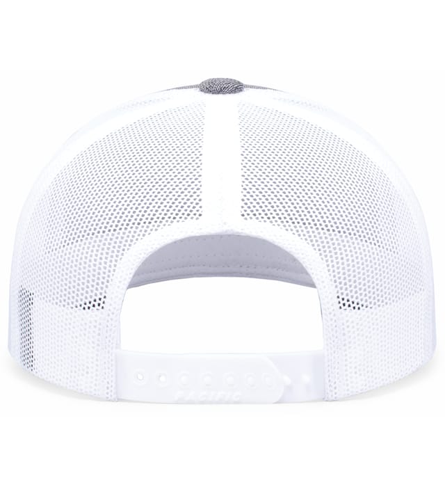 Custom Embroidered Pacific Headwear 210C Melange Heather Low-Profile Trucker Hat - 3D Embroidery