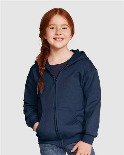 Gildan 18600B Youth Heavy Blend™ Full-Zip Hooded Sweatshirt