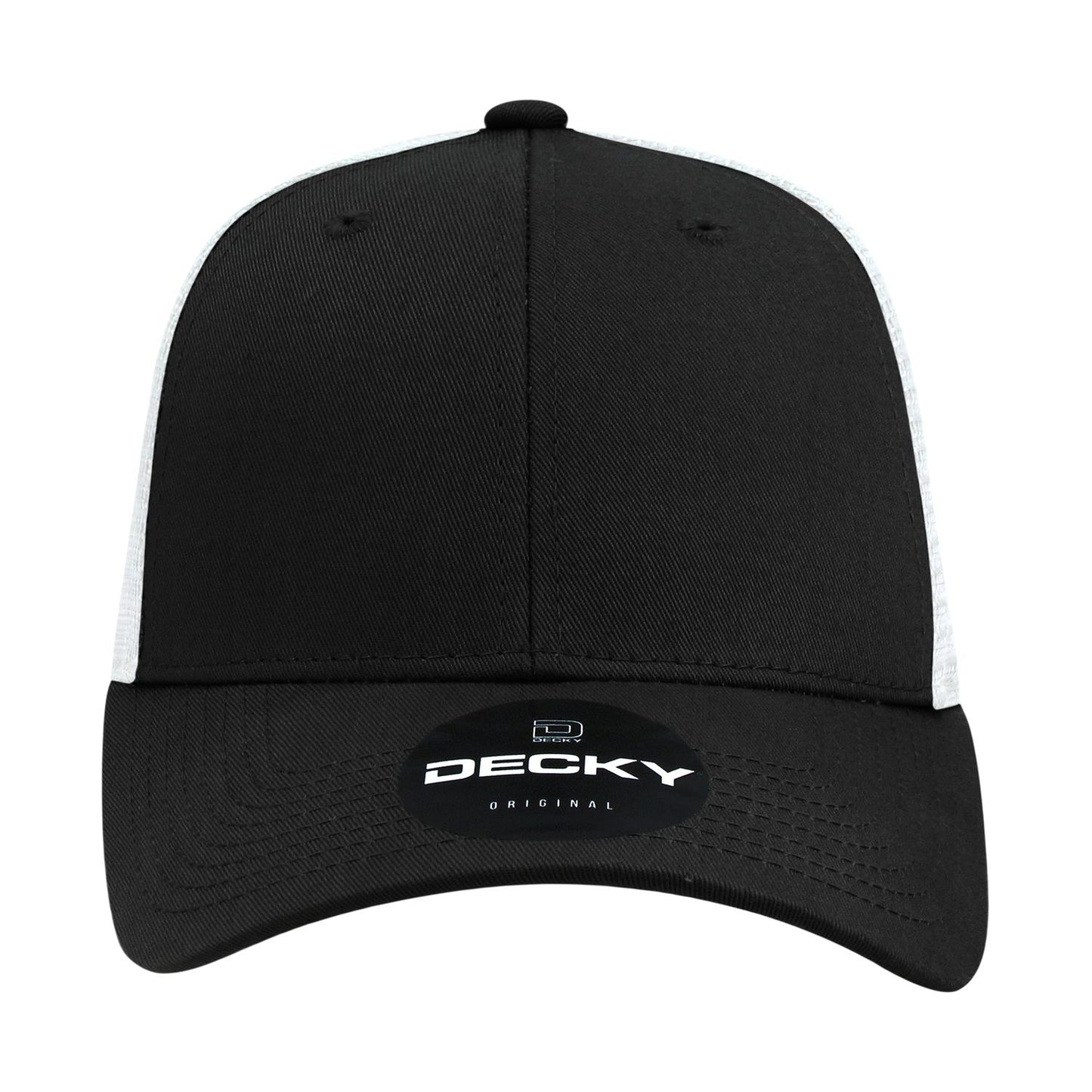 Decky 214 6 Panel Low Profile Structured Cotton Trucker Hat, Mesh Golf Cap - Blank