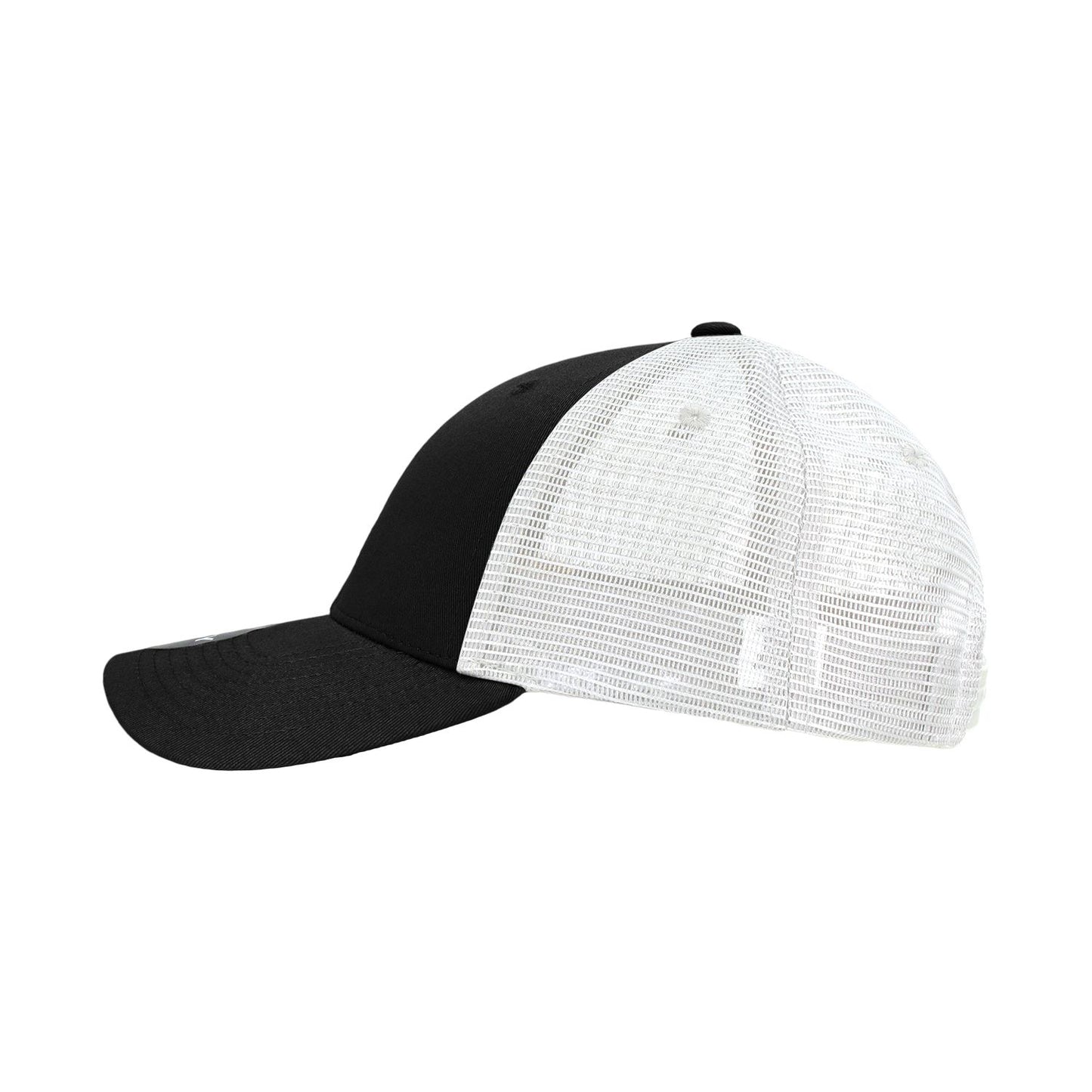 Decky 214 6 Panel Low Profile Structured Cotton Trucker Hat, Mesh Golf Cap - Blank