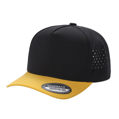 Custom Embroidered Unbranded 5 Panel Perforated Laser Mesh Hat Waterproof Cap