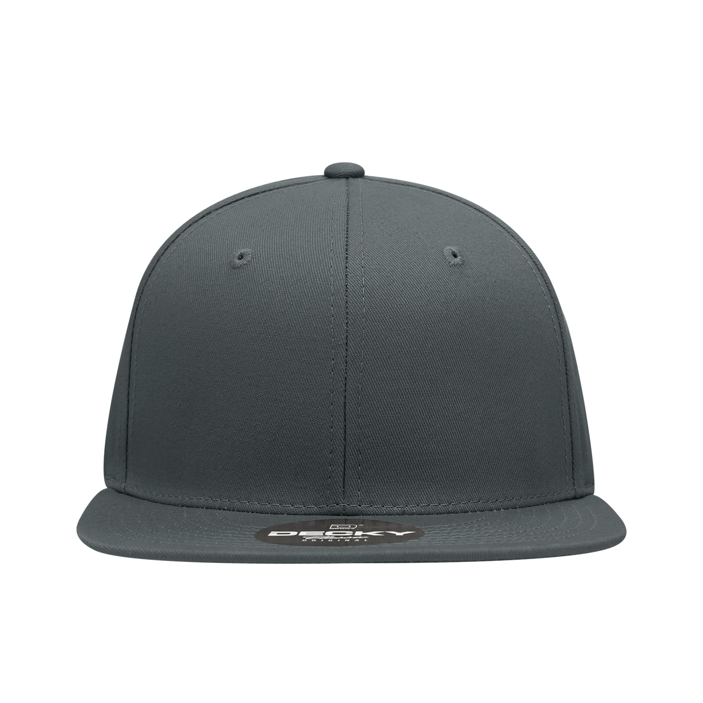 Wholesale Bulk Blank Snapback Flat Bill Cotton Hats - Decky 361 - Black