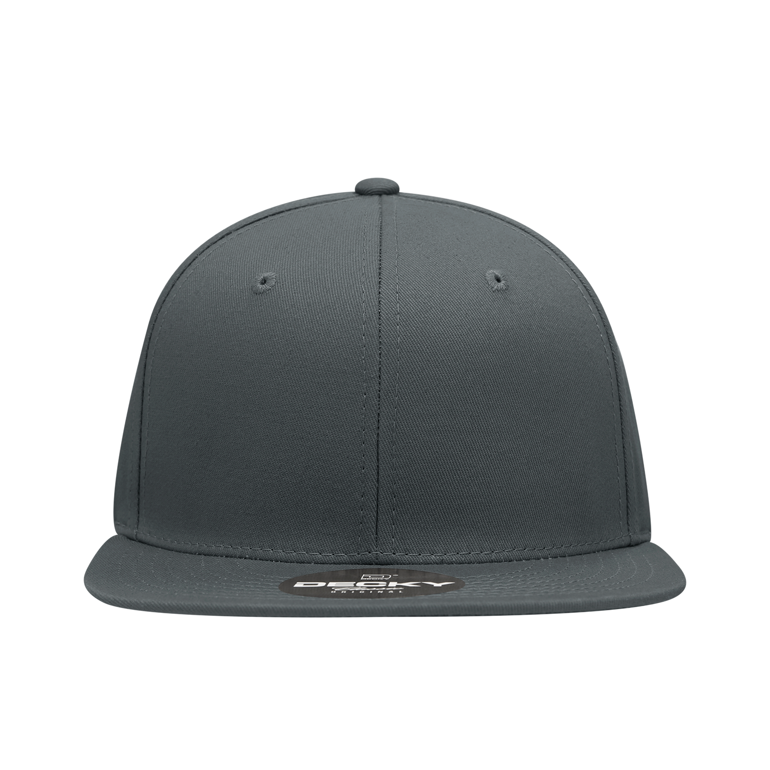 Wholesale Bulk Blank Snapback Flat Bill Cotton Hats - Decky 361 - Black