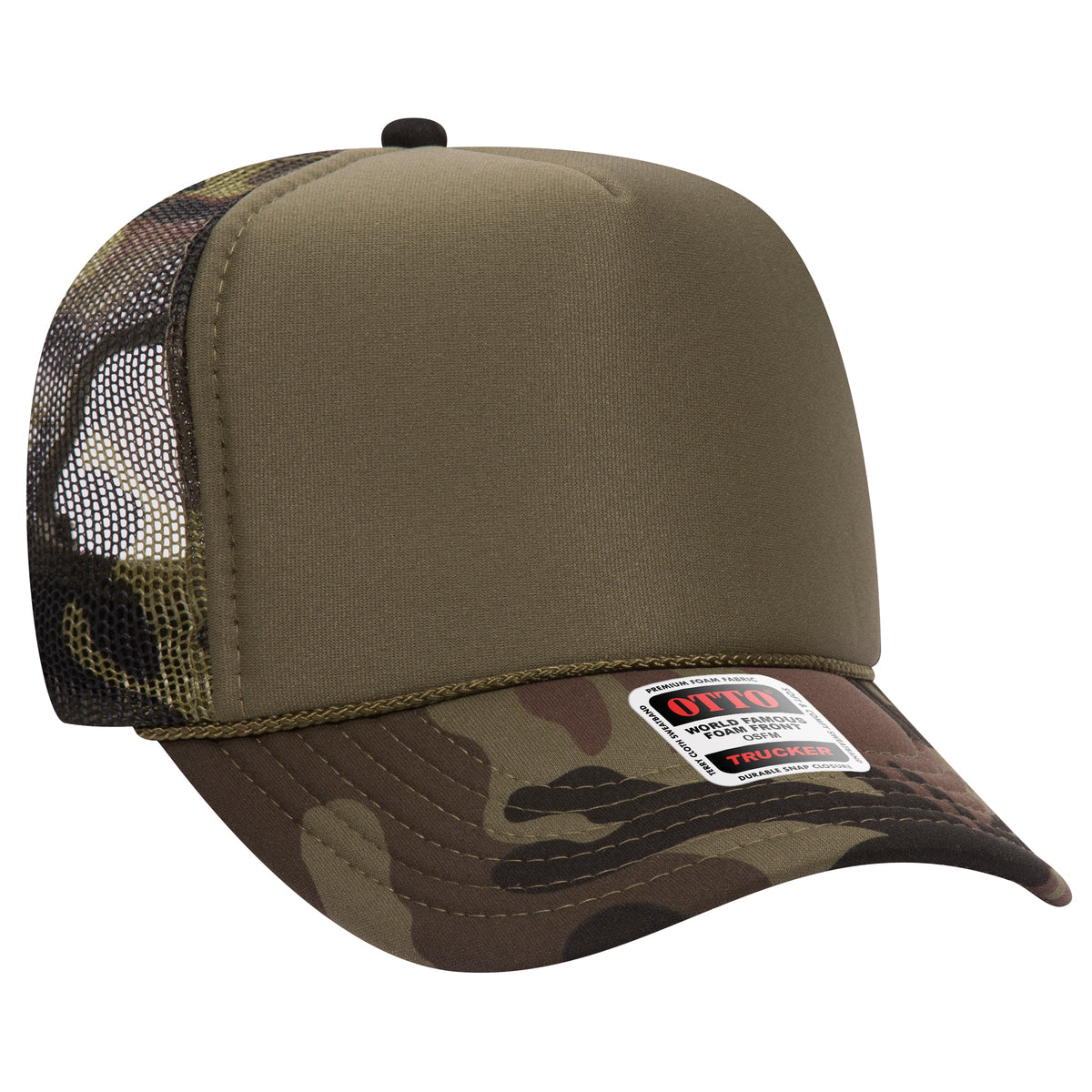 OTTO 39-165 5-Panel High Crown Foam Trucker Hat