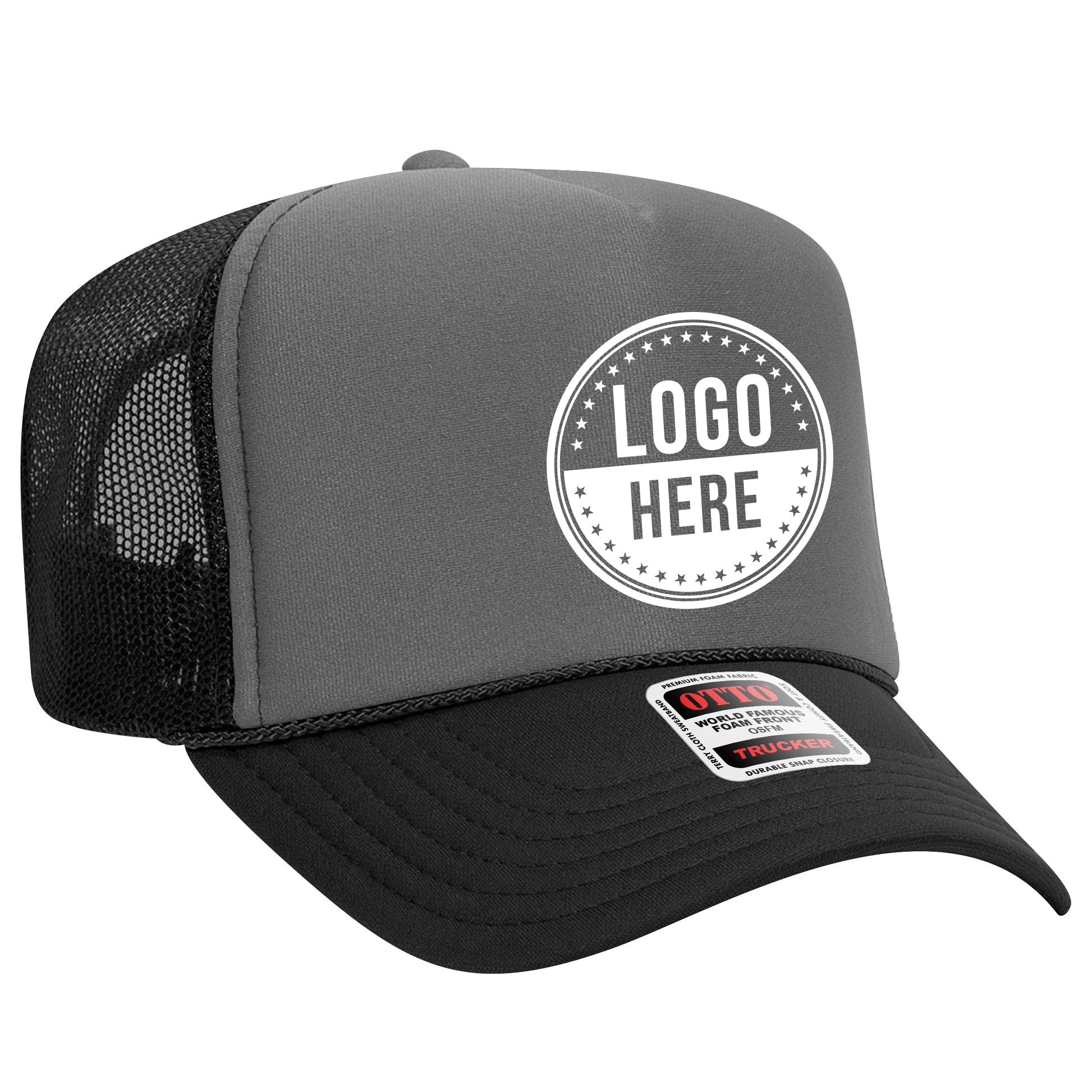 Custom Printed Otto 39-165 - 5 Panel High Crown Foam Trucker