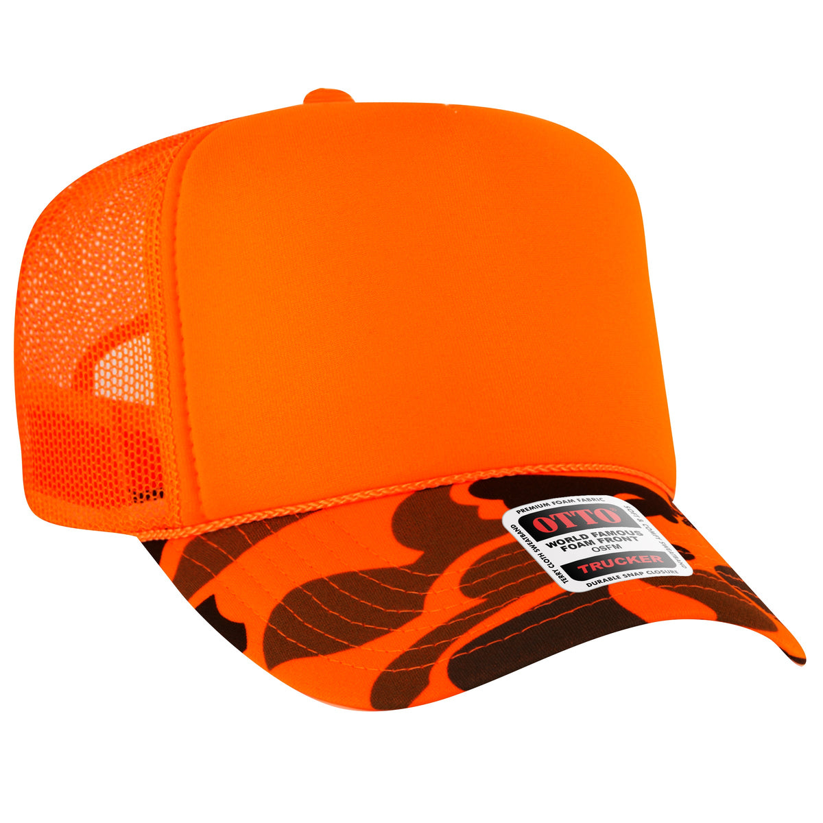 OTTO 39-165 5-Panel High Crown Foam Trucker Hat