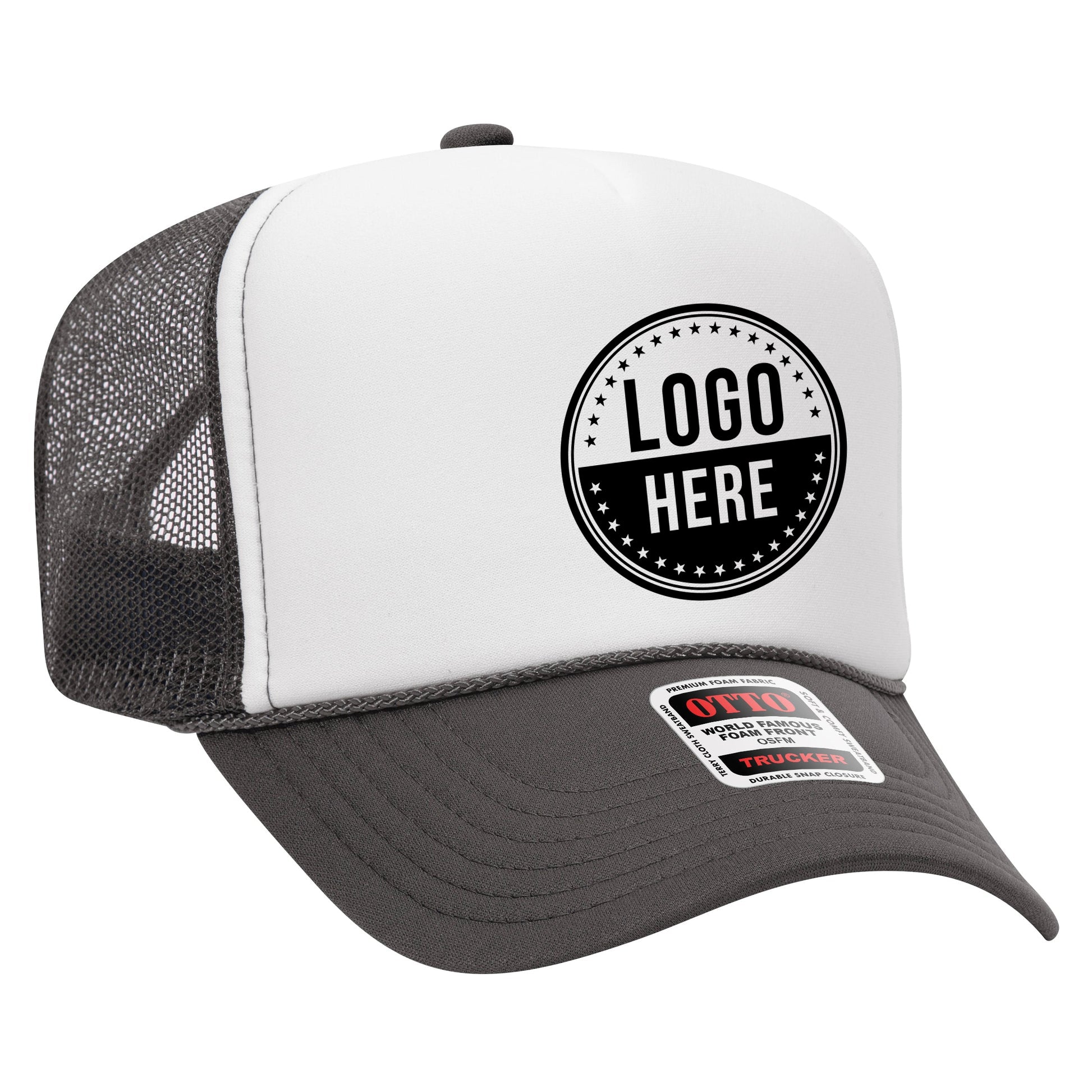 Custom Printed Otto 39-165 - 5 Panel High Crown Foam Trucker