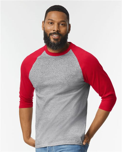 Gildan 5700 Unisex Heavy Cotton™ Raglan Three-Quarter Sleeve T-Shirt