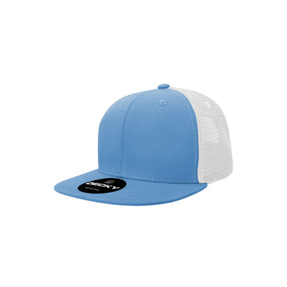 Decky 5010 Kids Youth Trucker Hat, Flat Bill Snapback Cap - Blank
