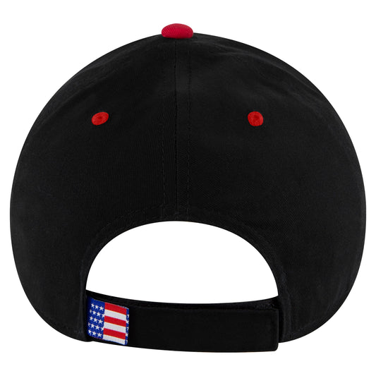 OTTO CAP 58-755 6 Panel Low Profile Baseball Cap US Flag Flame Design Hat