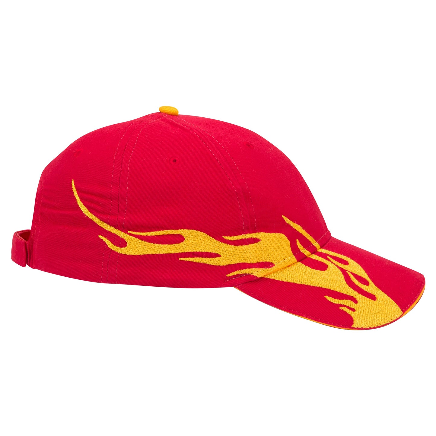 OTTO CAP 58-755 6 Panel Low Profile Baseball Cap US Flag Flame Design Hat