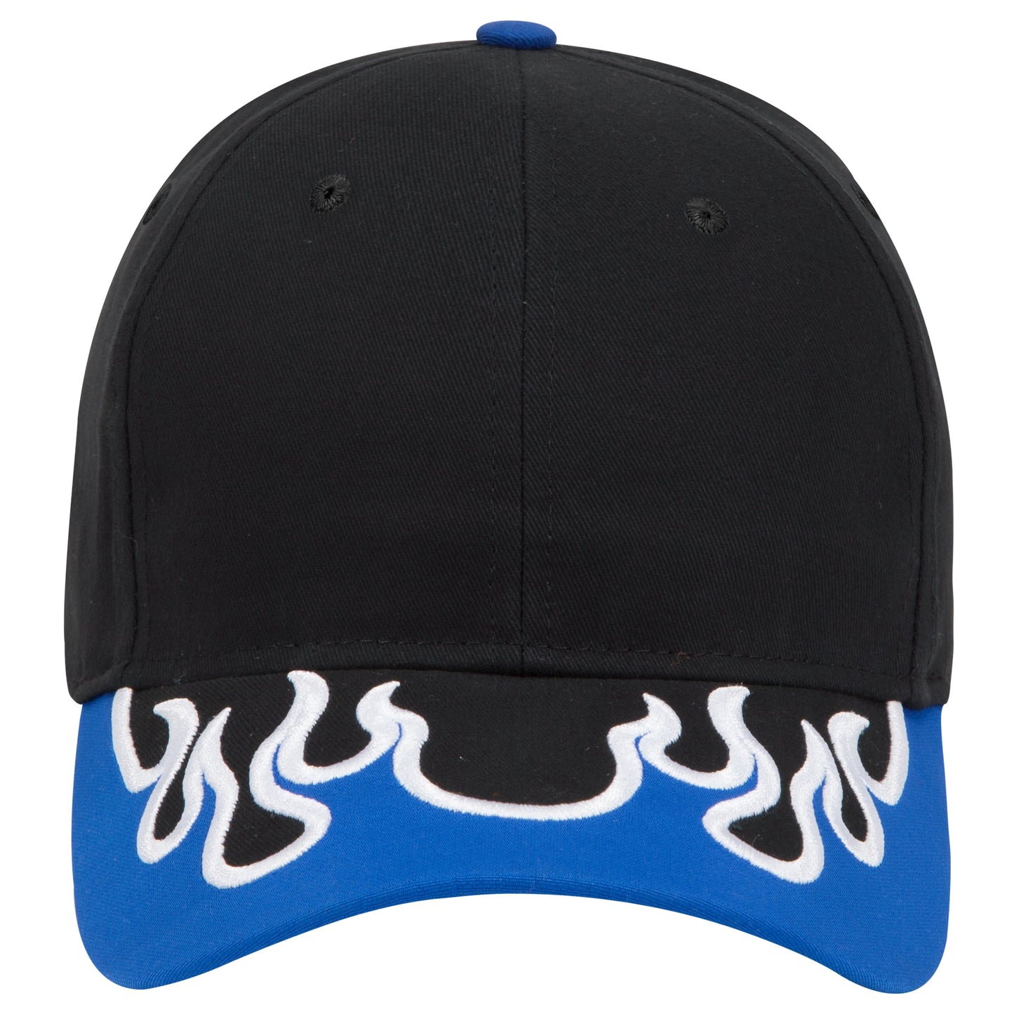 OTTO CAP 58-755 6 Panel Low Profile Baseball Cap US Flag Flame Design Hat