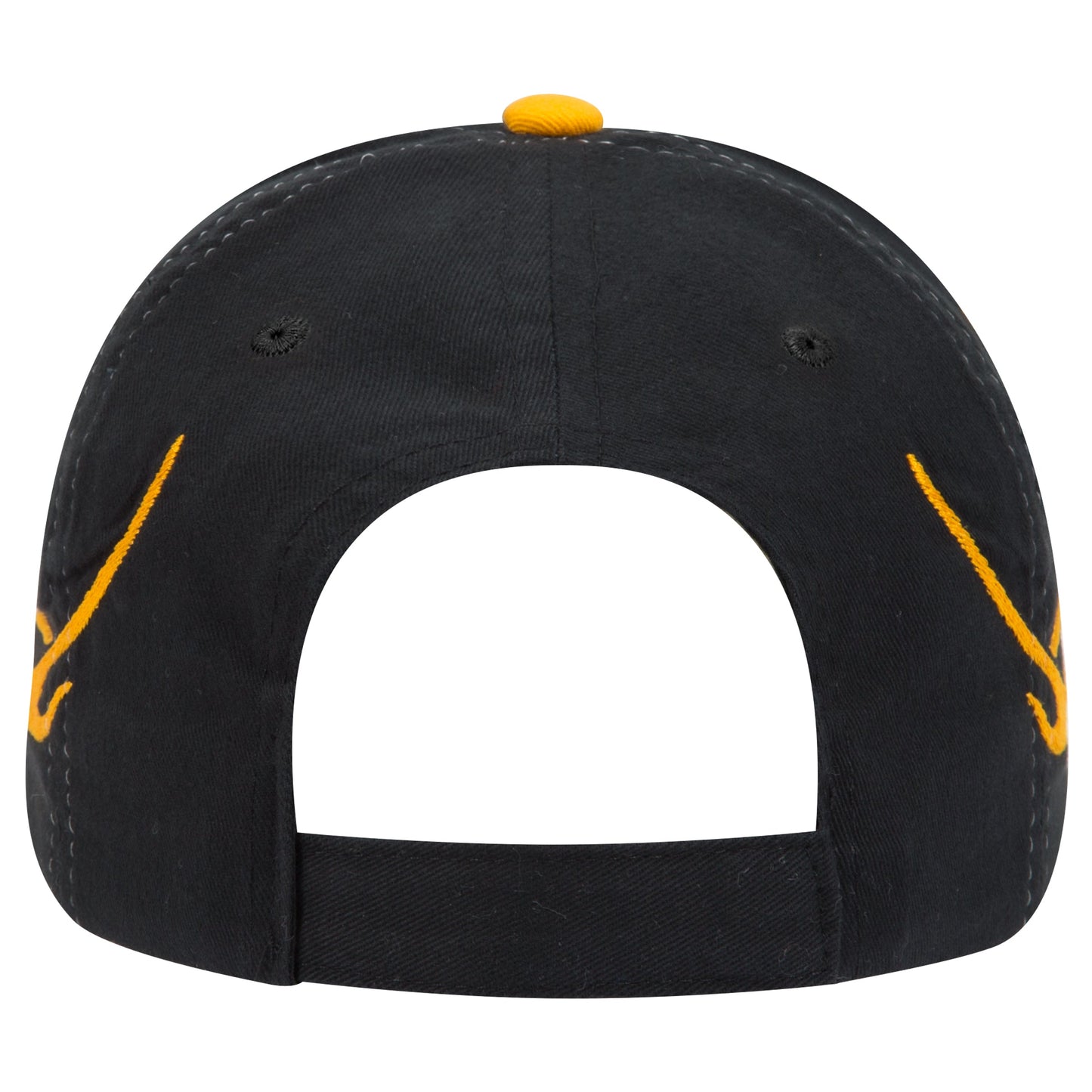 OTTO CAP 58-755 6 Panel Low Profile Baseball Cap US Flag Flame Design Hat
