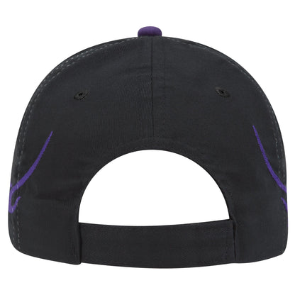 OTTO CAP 58-755 6 Panel Low Profile Baseball Cap US Flag Flame Design Hat